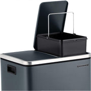 Image of a Grey 2 Compartment Kitchen Recycling Bin