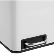 Image of a White 2 Compartment Kitchen Recycling Bin