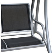 Deluxe 3 Seater Garden Swing Chair with Adjustable Canopy Outsunny
