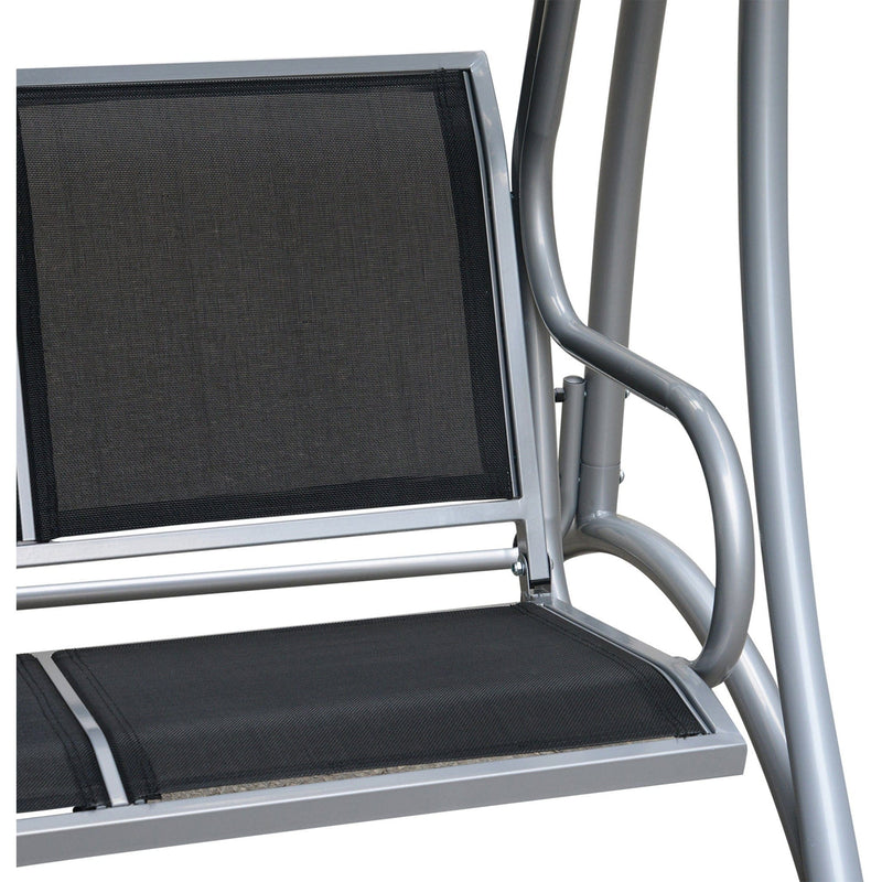 Deluxe 3 Seater Garden Swing Chair with Adjustable Canopy Outsunny