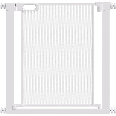 White Dog Gate for Doors & Stairs (75-82cm) Pawhut