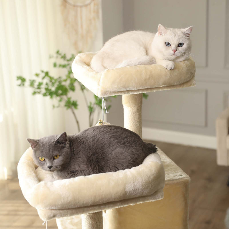 Feandrea Tall Cat Tree Tower Beige