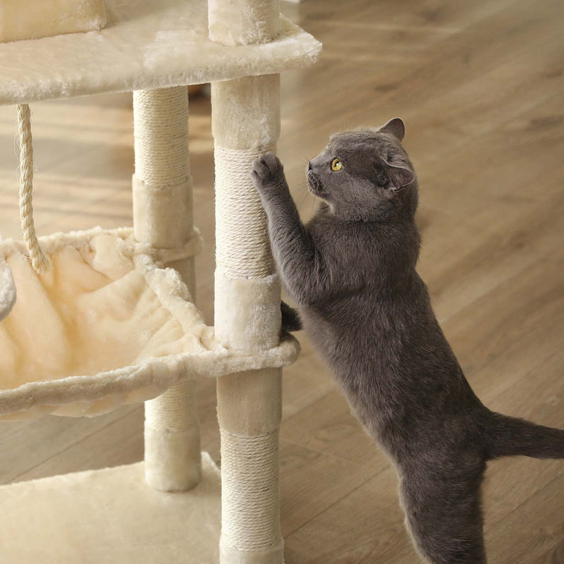 Feandrea Tall Cat Tree Tower Beige