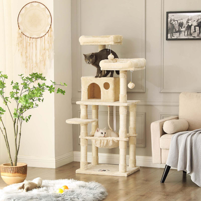 Feandrea Tall Cat Tree Tower Beige