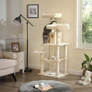 Feandrea Tall Cat Tree Tower Beige