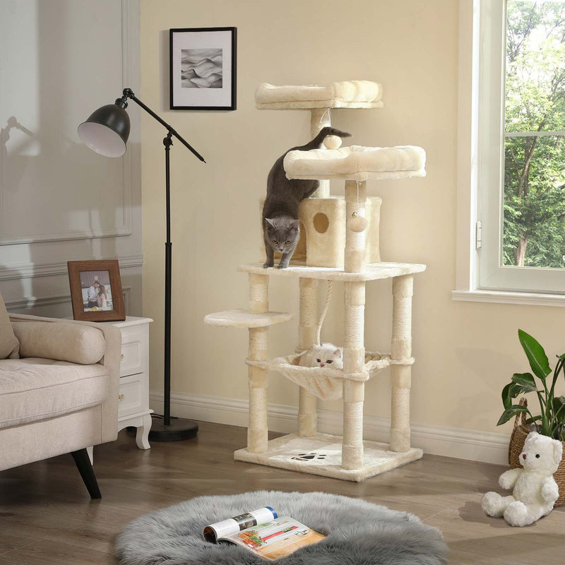 Feandrea Tall Cat Tree Tower Beige