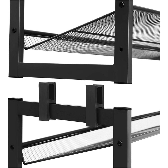 2 Stacking Shoe Racks, Black