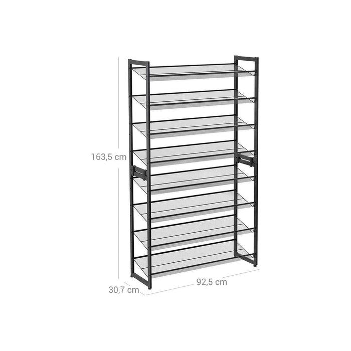 2 Stacking Shoe Racks, Black