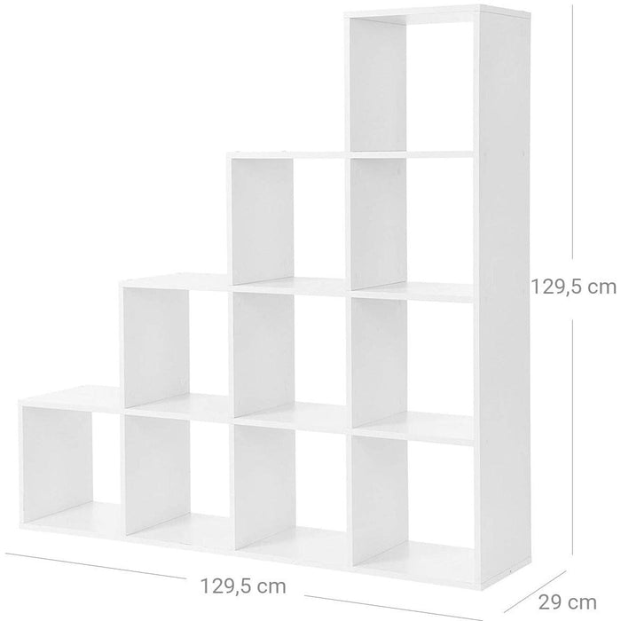 Vasagle Stair Shaped Cube Organiser, White
