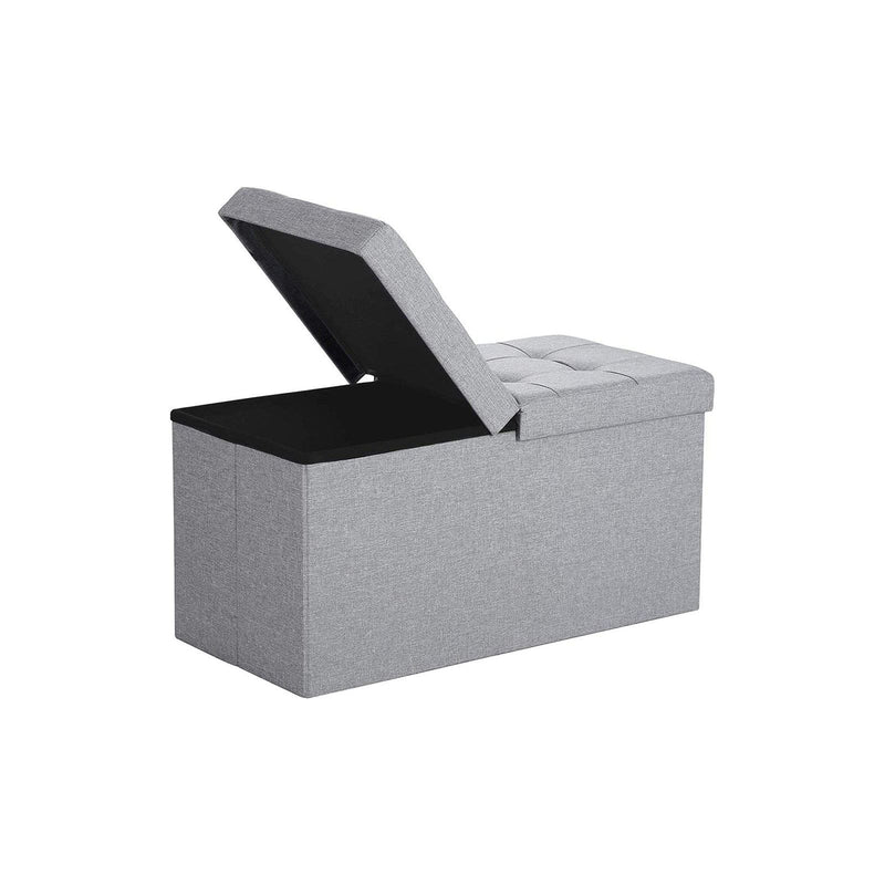 Songmics Storage Ottoman For Bedroom Grey