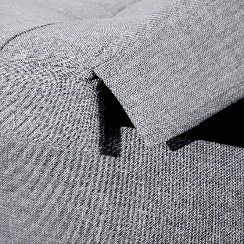 Songmics Storage Ottoman For Bedroom Grey