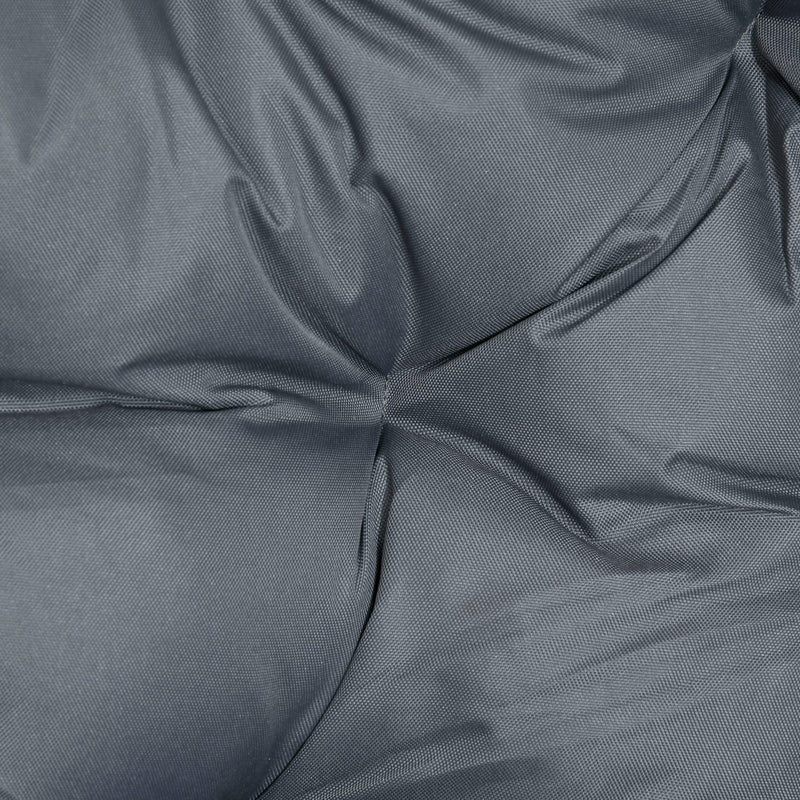 Foldable Rattan Egg Chair - Indoor/Outdoor - Grey/Black