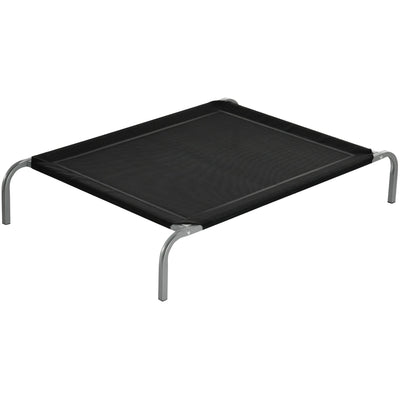Black Elevated Pet Bed: Large (110x75x20cm) Pawhut