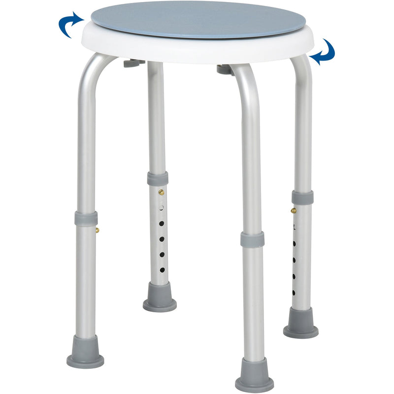 360° Swivel Bath Stool With Adjustable Height