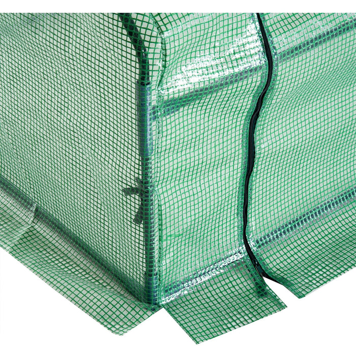 Small Greenhouse Polytunnel, Steel Frame, 270x90x90cm