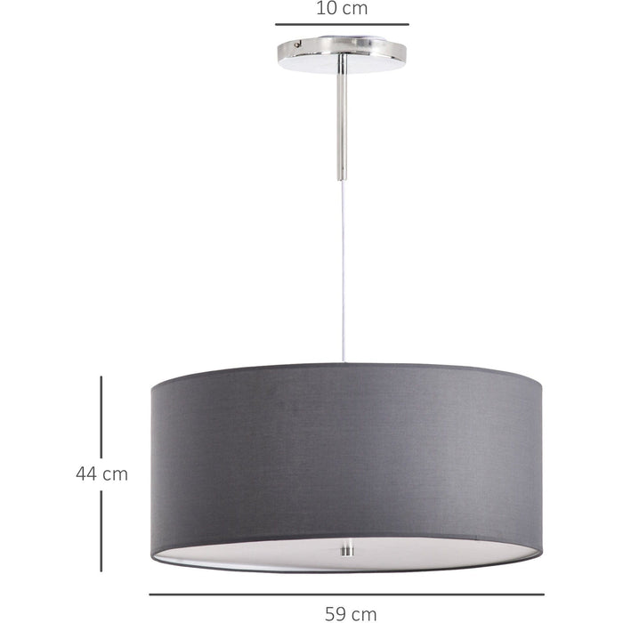Grey Modern LED Pendant Light, 59x59x44cm