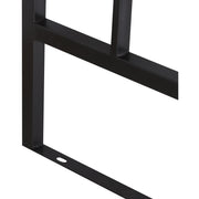 Metal Arch Garden Bench with Cushion, 114x60x206cm, Black Outsunny