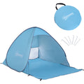 Pop Up Beach Tent for 2 Adults Easy Instant Shade and Breeze Protection Blue Outsunny