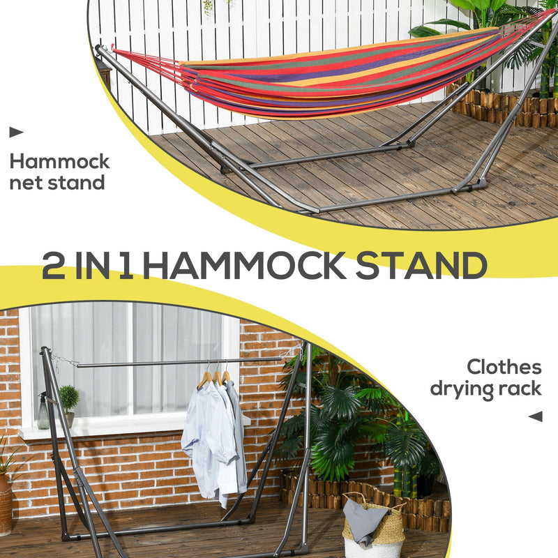 Foldable Hammock Stand, 120kg, Black Outsunny