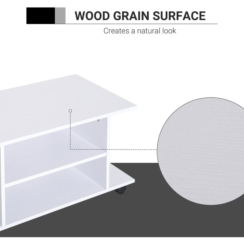 Compact TV Stand with Shelves, (80x40x40cm)
