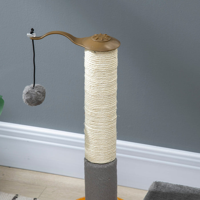 Grey Cat Activity Tower with Toy (56cm)