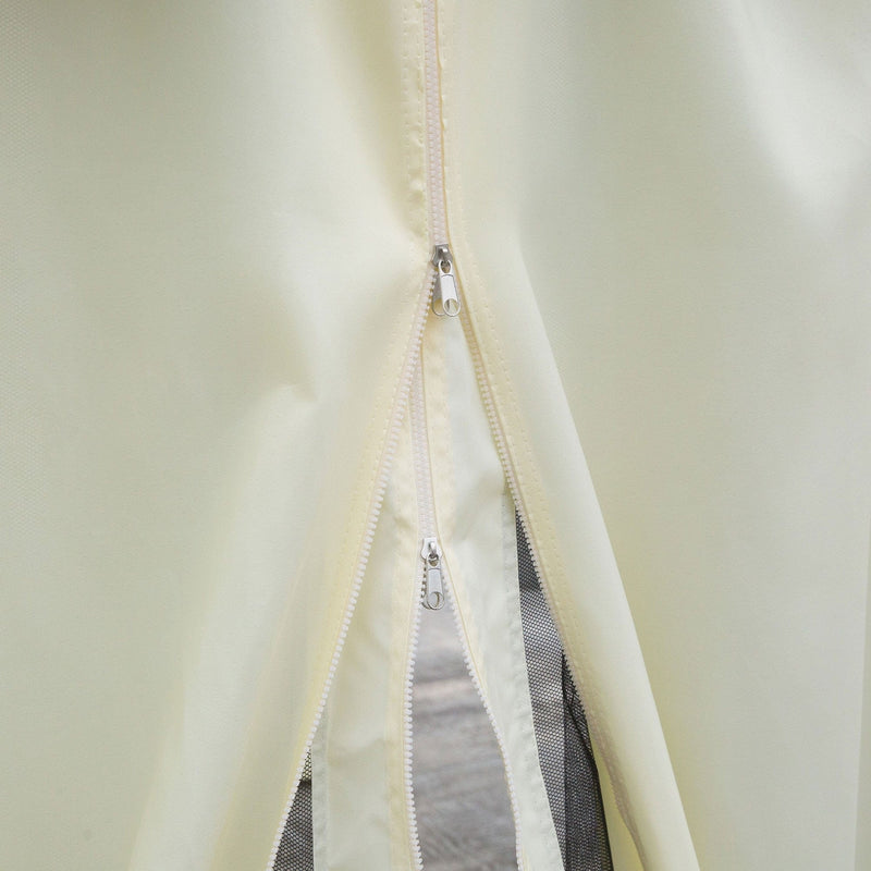 Metal Frame Gazebo With Curtains, 3x4m