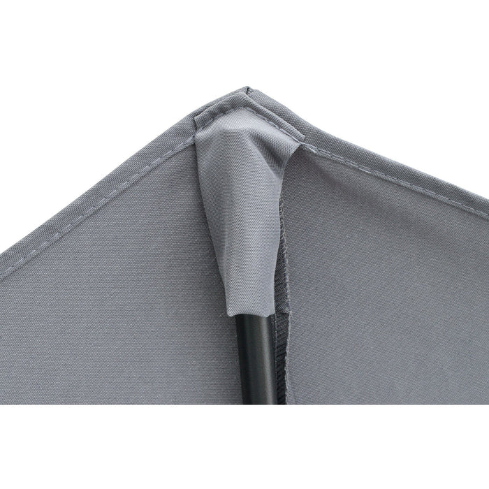 2m Half Garden Parasol, Dark Grey