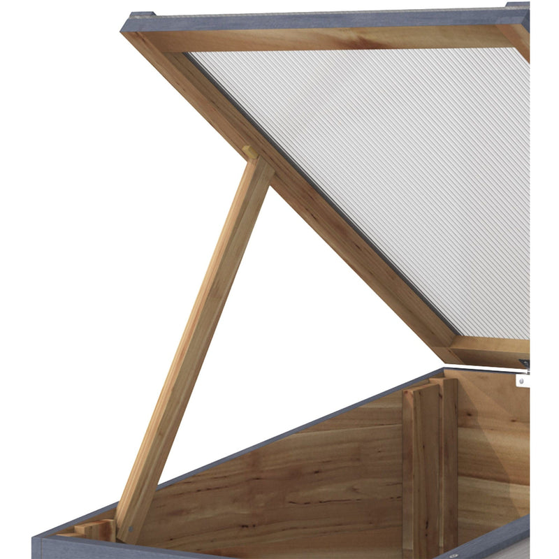 Small Wooden Cold Frame - Polycarbonate - 100x50x36 cm