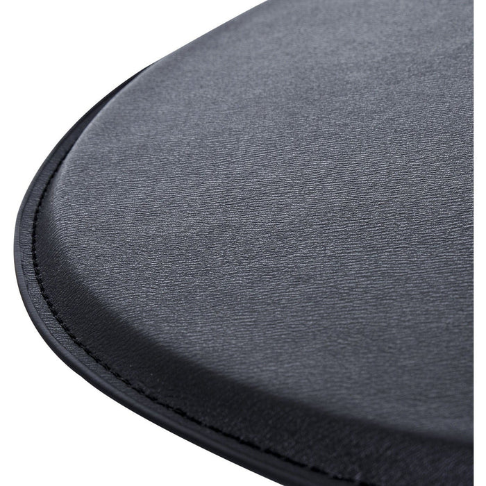 Adjustable Bistro Bar Table, PVC Leather Top, Black