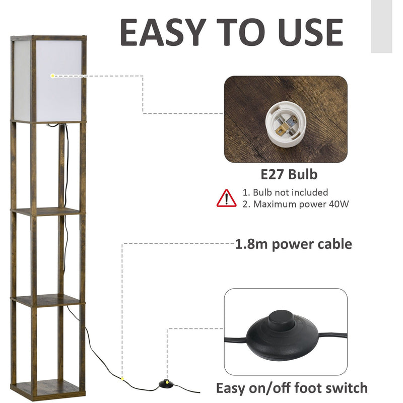 Floor Lamp With Shelves