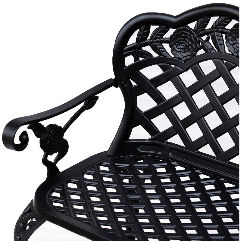 Cast Aluminium Garden Bench Outsunny