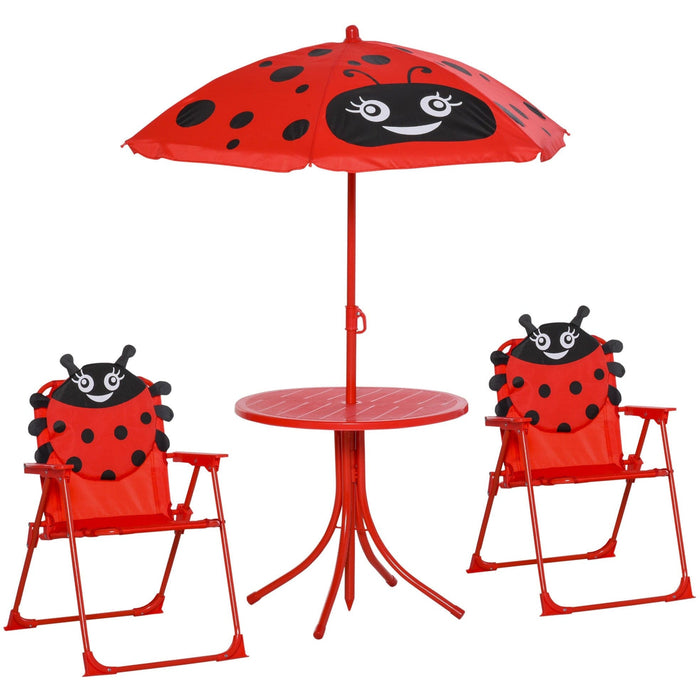 Kids Picnic Table Set with Adjustable Umbrella