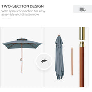Pagoda Style Large Patio Parasol Outsunny