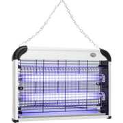 Outsunny Free Standing Wall Hanging 20W Electric Fly Mosquito Killer Electric Fly Zapper, Bug Zapper, Insect Killer, Silver Outsunny