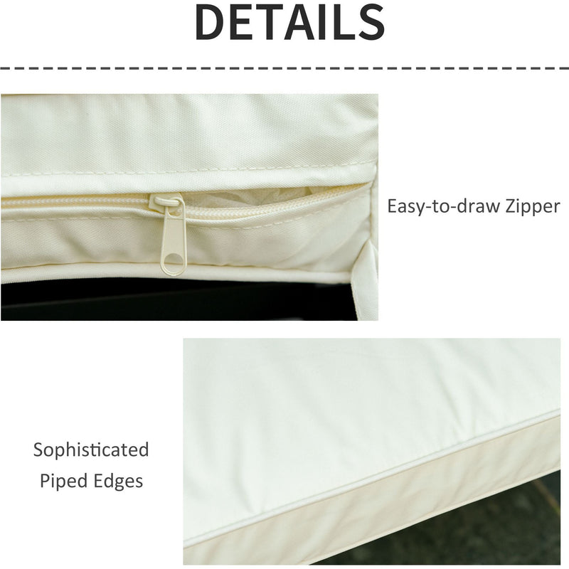 2-Seater Bench Cushion, 120x50x8cm, Indoor/Outdoor