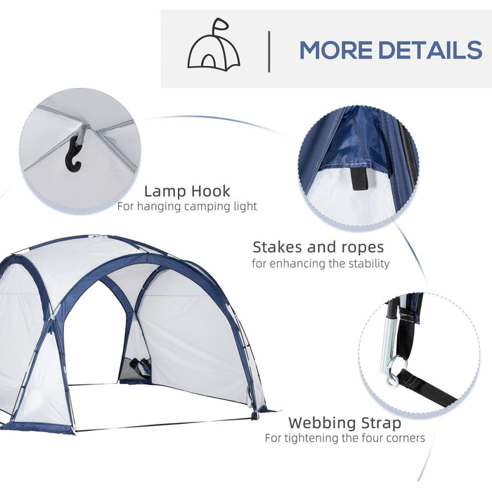 Dome Tent 6 Person, Easy Setup, Zipped Doors, Carry Bag