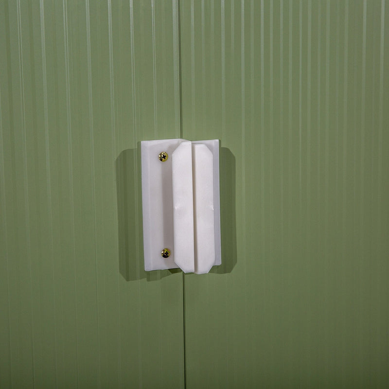 9x6FT Metal Garden Shed Apex Roof, Vents & Double Doors