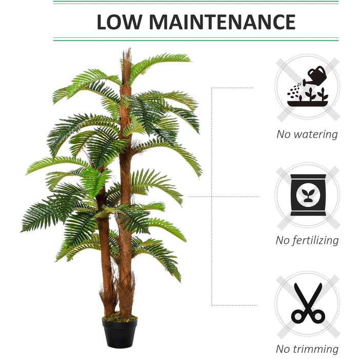 150cm Artificial Fern Tree, 36 Leaves, Indoor/Outdoor Décor