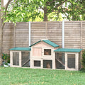 Deluxe Two Storey Rabbit Hutch Pawhut