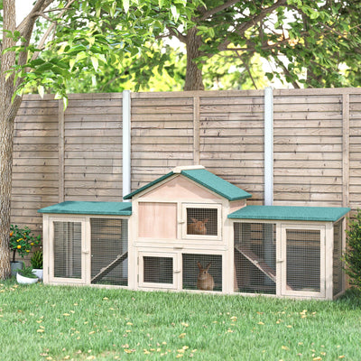 Deluxe Two Storey Rabbit Hutch Pawhut