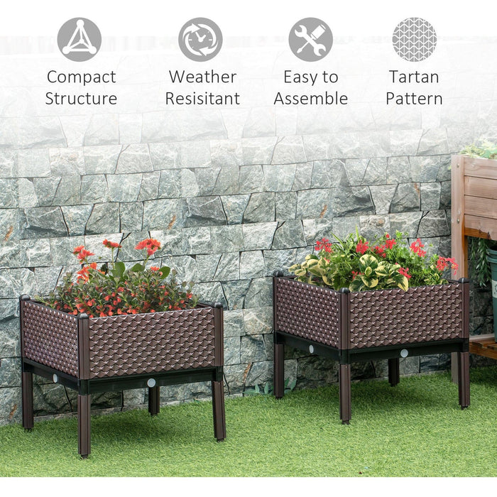 Self Watering Planter Boxes, 50x50x46.5 cm