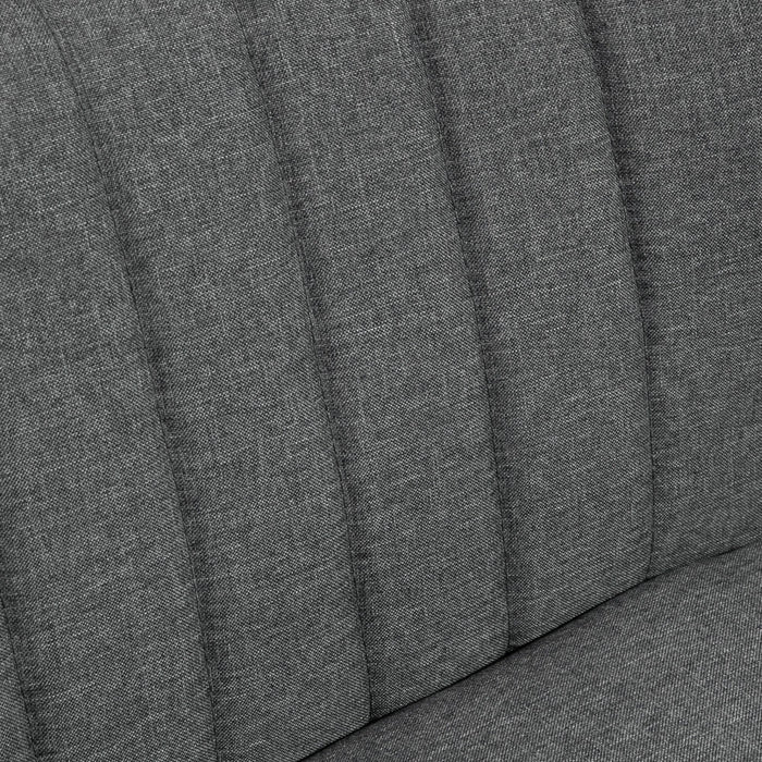 Dark Grey 2 Seater Fabric Sofa