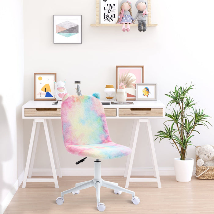 Fluffy Unicorn Office Chair Multi-Colored