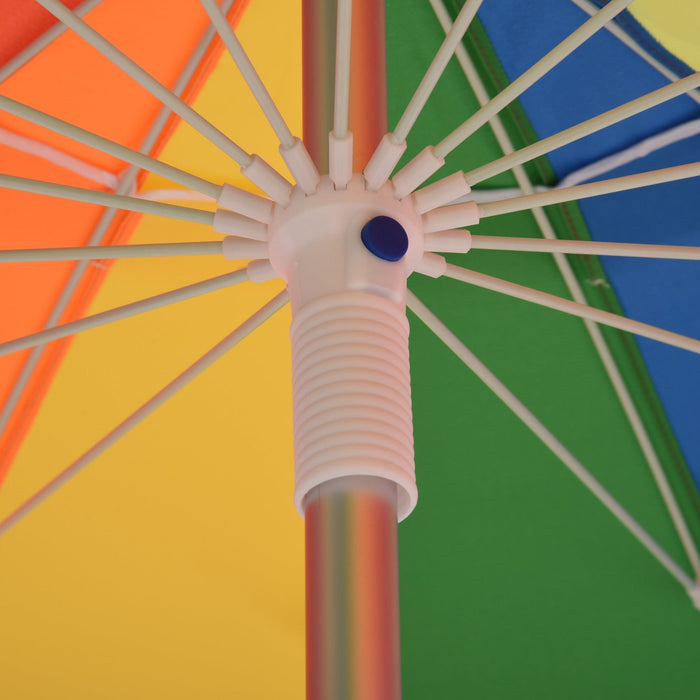 2.4m Arc Beach Umbrella - Sand Anchor, Adjustable Tilt