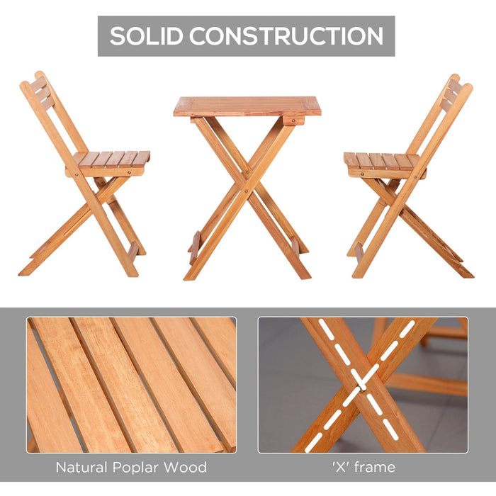 Folding Teak Bistro Set