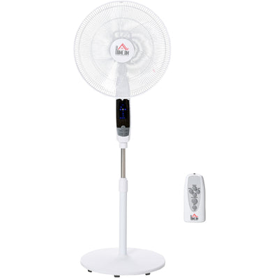 54'' Oscillating Pedestal Fan, Black/White Homcom