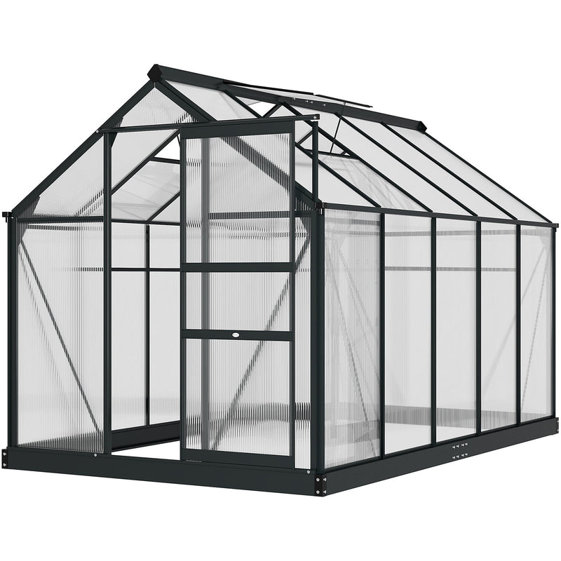 Walk In Greenhouse, Sliding Door, Polycarbonate, 6x10ft