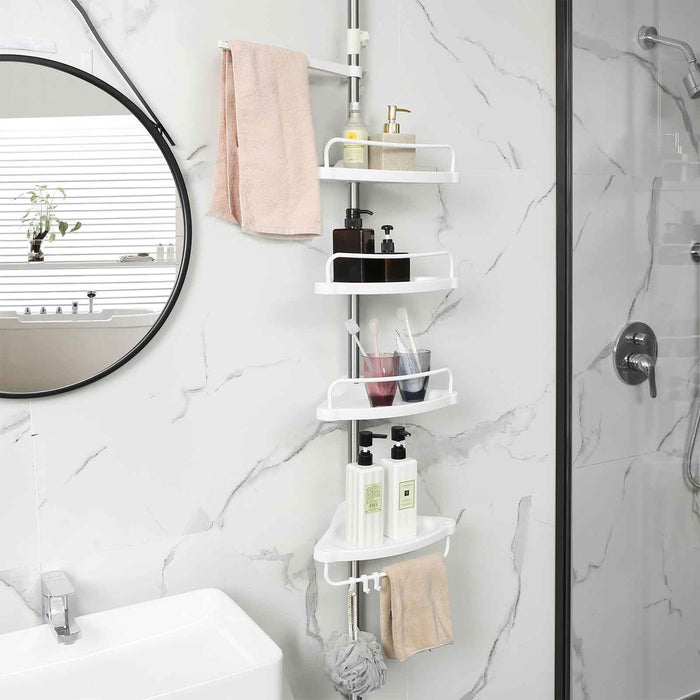 Tension Corner Shower Caddy With 4 Shelves