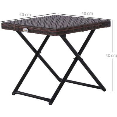 Square Rattan Coffee Table Outsunny