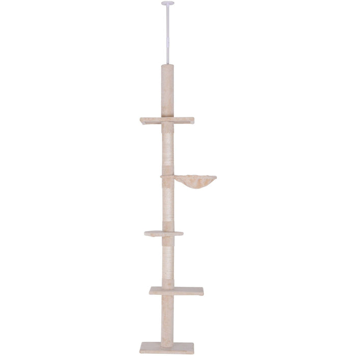 5-Tier Ceiling to Floor Cat Tree, Activity Centre, 230-260cm